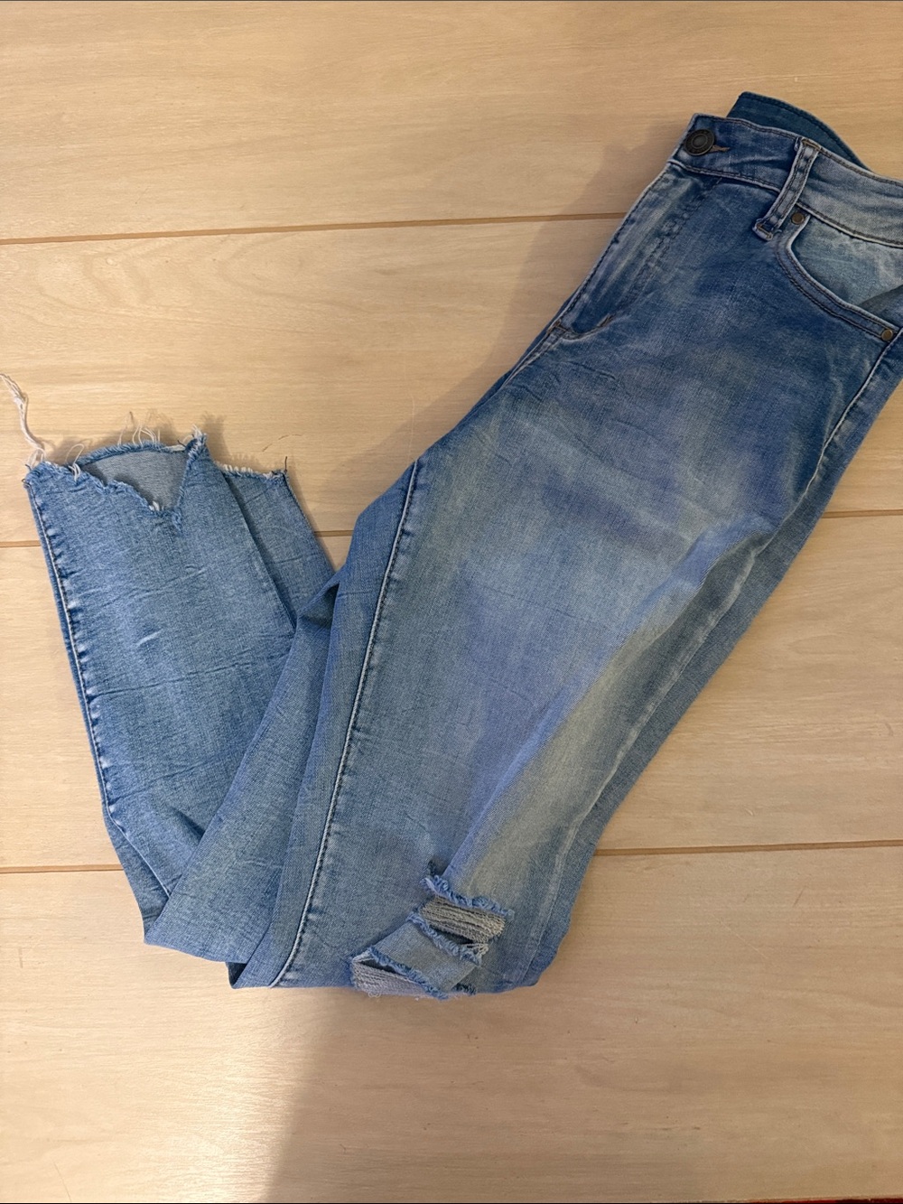 Grace & Lace Light Blue Distressed Women’s Jeans